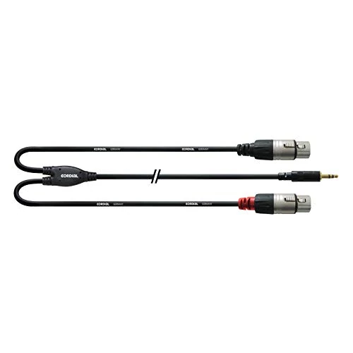 CORDIAL Kabel Y-kabel met bretels Mini Jack Stereo/2 XLR vrouwelijk 1,8 m BRETELLE Essentials Mini-Jack/XLR KABEL