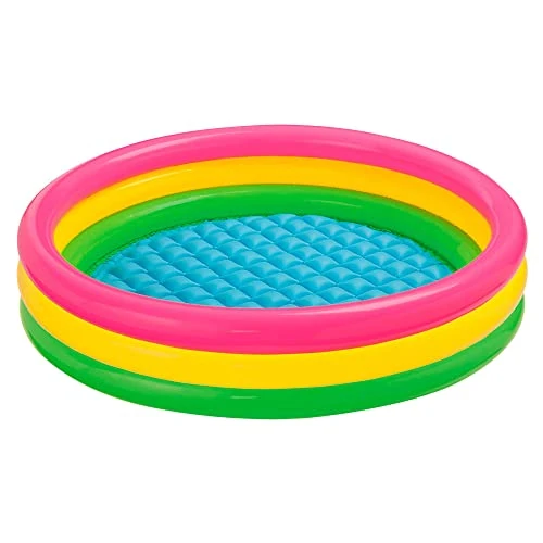Offerta a tempo: Intex-156162 Piscina 3 Anelli, Colore rosa, giallo, verde, 114 x 25 cm, 57412 - 0.00% da 7.43 € a 7.43 €