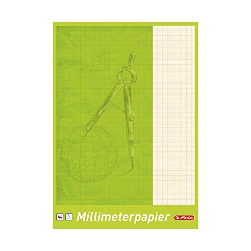 Herlitz 690404, Papil milimetrado A4, 25 fogli