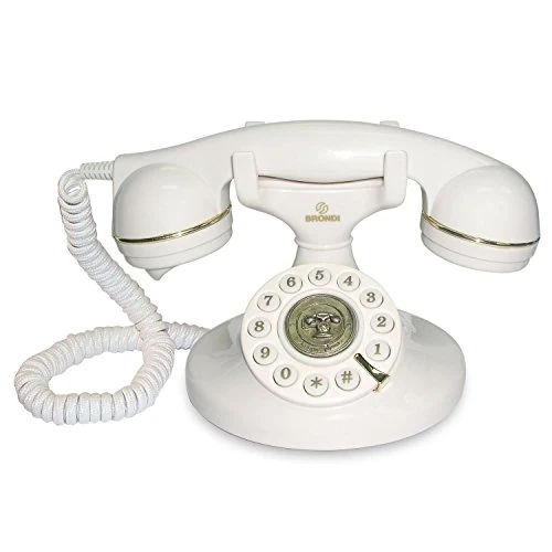 Brondi Vintage 10 Telefono Fisso, Bianco