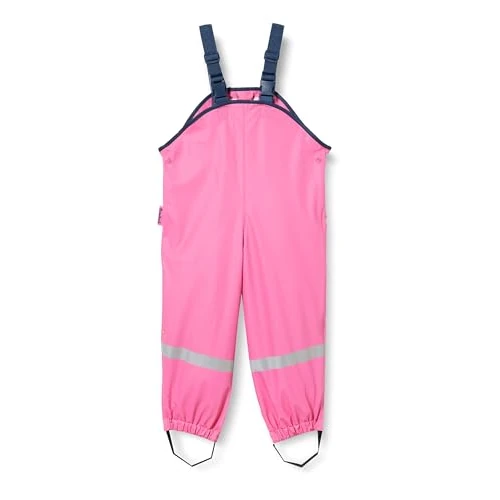 Offerta a tempo: Playshoes Pantaloni fango, salopette antipioggia, fodera in pile, Pantaloni antipioggia antivento e impermeabili Unisex - Bambini e ragazzi, rosa, 128 - 18% da 25.90 € a 21.17 €