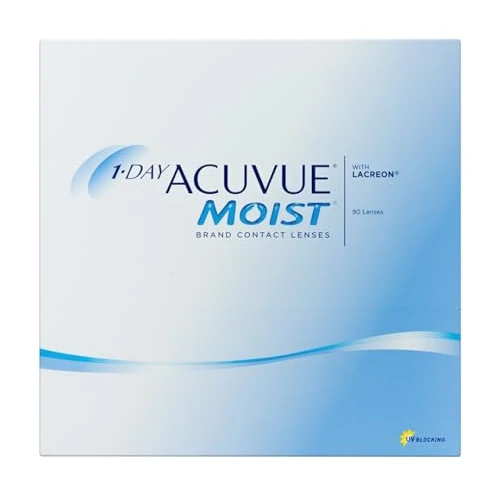 Offerta a tempo: Acuvue 1-DAY Acuvue MOIST con tecnologia LACREON; Lenti a contatto giornaliere; Protezione UV;+0.50 diottrie; BC 9.0; DIA 14.20; 90 lenti - 0.00% da 29.93 € a 29.93 €