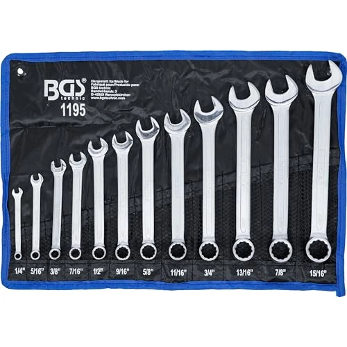 Offerta a tempo: BGS 1195 | Serie di chiavi combinate anello-forchetta | dimensioni in pollici | 1/4" - 15/16" | 12 pz. - 8% da 24.81 € a 22.90 €