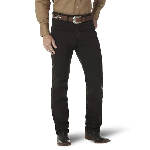 Wrangler Cowboy Cut Stretch Slim Fit Jeans voor heren, Zwarte Chocolade, 28W / 32L