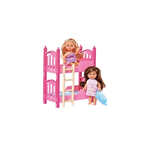 Limitiertes Angebot: Simba 108178046 105733847 - Evi Love 2 Floor Bed / mit zwei Evi Puppen / mit Stockbett / inklusive Zubehör / Ankleidepuppe / 12cm, für Kinder ab 3 Jahren von 12.99 EUR auf 9.20 EUR (Spare 29%)