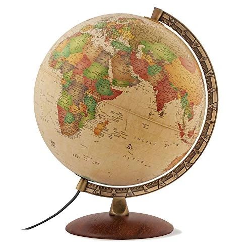 Offerta a tempo: Tecnodidattica – Mappamondo Nova Rico Antiquus | Cartografia in Stile Antico | Luminoso e girevole | Base in vero legno e meridiano graduato in metallo | Testi in Italiano | Diametro 30 cm - 0.00% da 60.96 € a 60.96 €