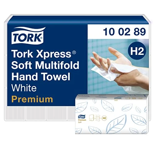 Limited offer: Tork Xpress Soft Multifold Hand Towels 100289 - H2 Premium Paper Hand Towels with High-Absorbency - Large, 2-Ply, White - 21 x 150 Sheets from 80.56 EUR to 56.39 EUR (save 30%)
