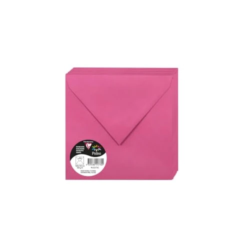 Limited-time offer: Clairefontaine - Ref 5573C - Pollen Envelopes (Pack of 20) - 165 x 165mm Sized, 120gsm Paper, Gummed Seal, Inkjet & Laser Printer Compatible, Acid Free - Intensive Pink from $19.63 to $19.63 (save 0.00%)