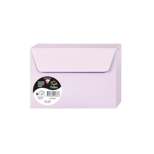 Limited-time offer: Clairefontaine Pollen Adhesive Envelopes, C6, 120 g - Lilac, Pack of 20 from $15.11 to $15.11 (save 0.00%)