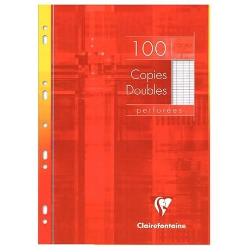 Offre limitee: Clairefontaine 4791C Un Étui de Copies Doubles Perforées - A4 21x29,7 cm - 400 Pages Grands Carreaux - Papier Blanc 90 g - Étui Réutilisable de 13.33 EUR a 13.33 EUR (economie 0%)