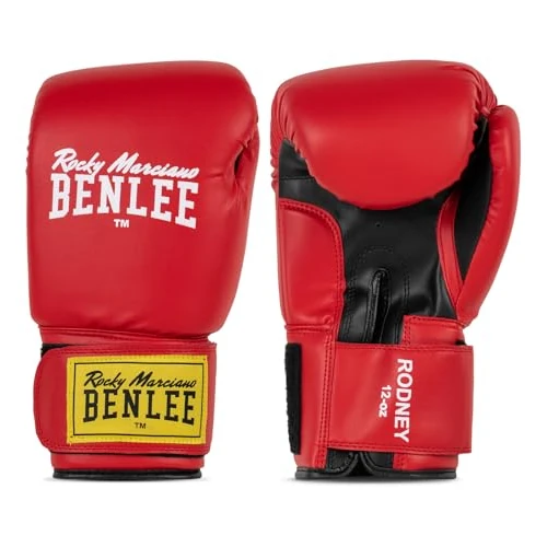 Benlee Rocky Marciano Rodney - Guante de boxeo (PVC), color rojo/negro, talla 12