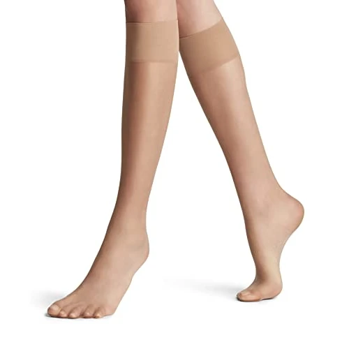 Offerta a tempo: FALKE Shelina 12 DEN W Kh ultra-trasparenti velati tinta unita 1 paio, Calzini lunghi Donna, Effetto pelle Sun 4299, 39-42 - 31% da 9.00 € a 6.20 €