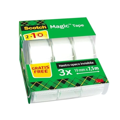 Offerta a tempo: Scotch Nastro adesivo Magic, Rotoli di Nastro Adesivo Trasparente con Dispenser — 15% da 5,49 € a 4,67 €