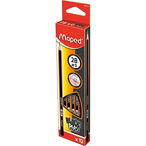 Oferta limitowana: Maped 2B Black'Peps ołówek grafitowy (12 sztuk) z 17.98 zł na 17.98 zł (oszczędź 0.00%)