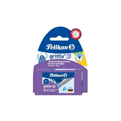Limited-time offer: Pelikan Griffix Ink Cartridge Refills, Blue, Washable & Erasable Ink, 10 Pack (2 x 5), Compatible with Griffix & Twist Pens from 5.49 £ to 5.49 £ (save 0.00%)