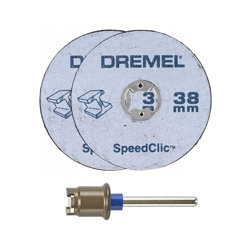 Zeitlich begrenztes Angebot: Dremel SC406 EZ SpeedClic Metall-Trennscheiben, Zubehörsatz mit 2 Trennscheiben 38mm zum Multifunktionswerkzeuge (Trennen von Metallrohren, Gehärtetem Stahl) von 17.21 € auf 11.46 € (33% Rabatt)