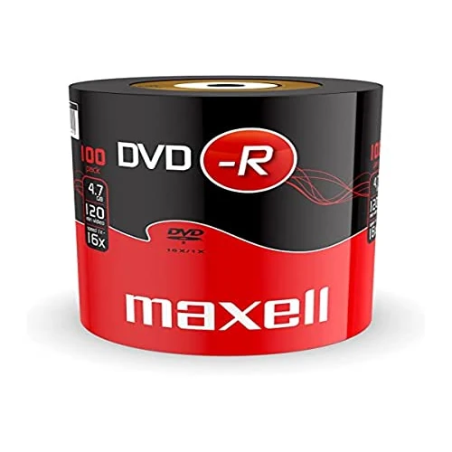 Limited offer: Maxell 275733 DVD-R 4.7 GB 16X 120 Min Video (100 Disk Pack - Shrink Wrapped) from 19.85 EUR to 19.85 EUR (save 0%)