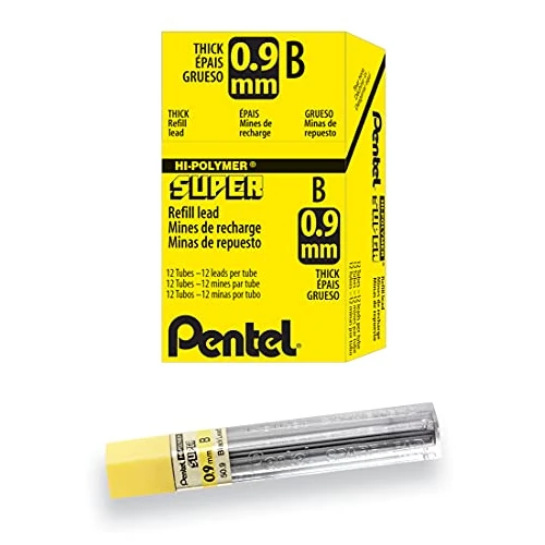Pentel Hi-Polymer-Mine, 0,9 mm dick, Stärke: B, 180 Stück