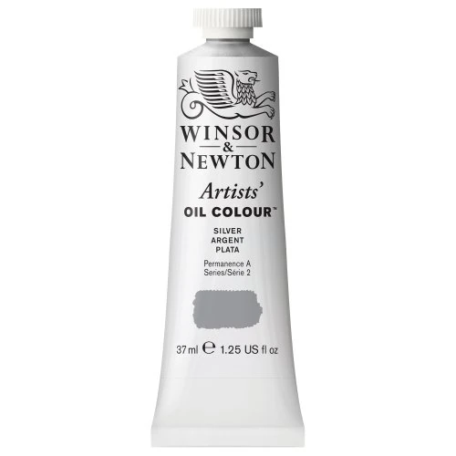 Winsor & Newton1214617 Artists' Oil Colour, professionele olieverf met maximale pigmentering en lichtechtheid - 37ml, Silver
