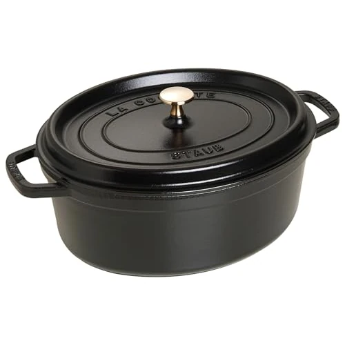 Limitiertes Angebot: STAUB Gusseisen Bräter/ Cocotte, oval 33 cm, 6,7 L, schwarz von 369.00 EUR auf 225.91 EUR (Spare 39%)