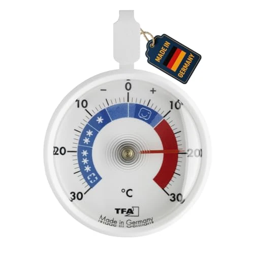 Offerta a tempo: TFA Dostmann Termometro di raffreddamento analogico piccolo e pratico controllo frigorifero congelatore L 72 x L 21 x H 95 mm - 54% da 7.61 € a 3.49 €