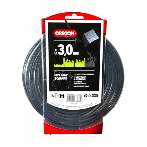 Zeitlich begrenztes Angebot: Oregon Quadratischer Nylon Mähfaden 3mm, 3,0 mm x 40 m (109522E) von 28.84 € auf 28.84 € (0.00% Rabatt)