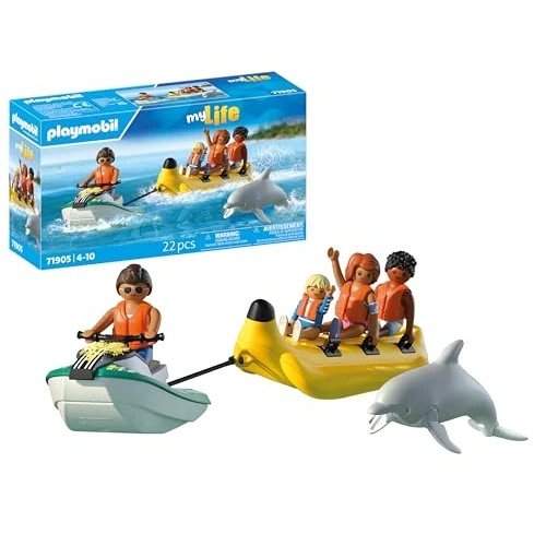 Offre limitee: Playmobil | Vacation on The Beach | Tour en Bateau Banane | Jouet à partir de 4 Ans | Cadeau pour Enfants | Stimule la créativité | Plaisir de l'eau avec Figurines & Jet Ski | 71905 de 29.99 EUR a 21.19 EUR (economie 29%)