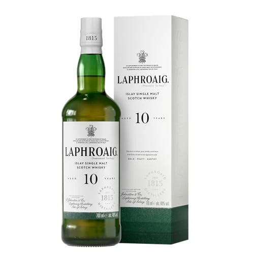 Offre limitée : Laphroaig 10 ans Islay Single Malt Scotch Whisky avec étui, Whisky Écossais 40% - 70cl de 40.90 EUR à 29.88 EUR (remise 26%)