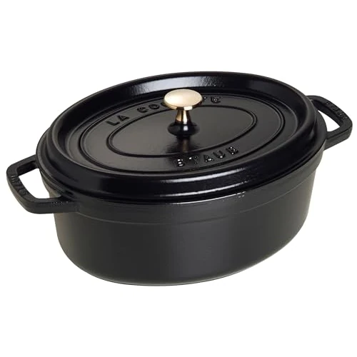 STAUB Gietijzeren braadstuk/cocotte, ovaal 29 cm, 4,25 L, zwart