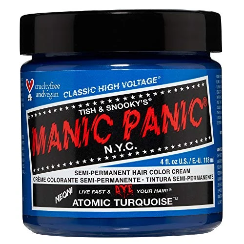 Manic Panic Classic Coloration Pour Cheveux Semi-Permanente 118ml (Bleu Turquoise Atomique)