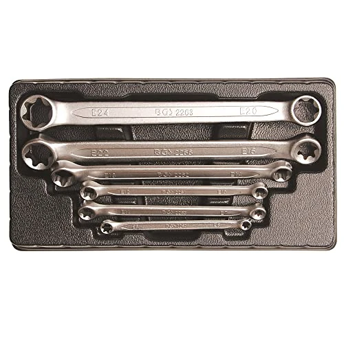 Limited offer: BGS 2268 | Double Ring Spanner Set with E-Type Ring Heads | E6 x E8 - E20 x E24 | 6 pcs. from 70.63 EUR to 70.63 EUR (save 0%)