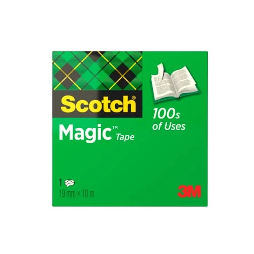 Offerta a tempo: Scotch Nastro adesivo Magic - 1 Rotolo da 19 mm x 10 m - Nastro Trasparente Opaco e Scrivibile Ottimo per Casa, Ufficio e Scuola - 10% da 4.62 € a 4.16 €