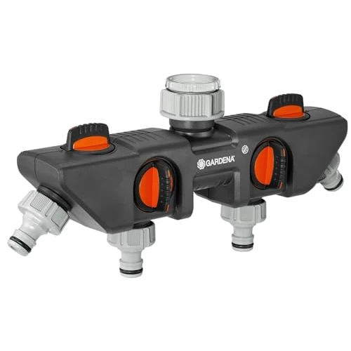 Limitiertes Angebot: Gardena 4-Wege-Verteiler: Anschlussmöglichkeit für bis zu 4 Geräte an den Wasserhahn, passend zu Gardena Bewässerungscomputern & -uhren, Wasserdurchfluss regulier- und absperrbar (8194-20) von 41.59 EUR auf 27.99 EUR (Spare 33%)