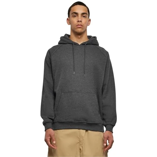 Urban Classics Men's Blank Hoody Jumper, Charcoal, M