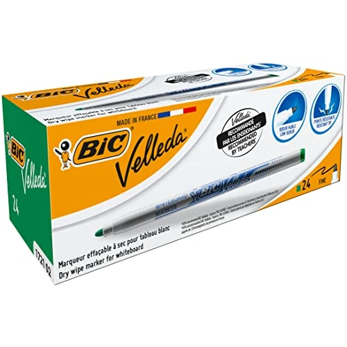 BIC Velleda 1721 marker do tablic suchościeralnych (pudełko 24 szt.) - zielony