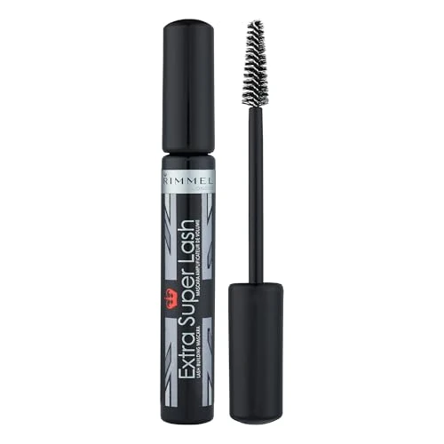 Rimmel Extra Super lash pogrubiający tusz do rzęs, długotrwała formuła wzbogacona o witaminę E – Black