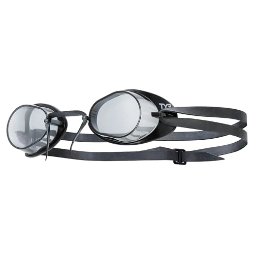 TYR Unisex Adult Socket Rocket 2.0 Swedish Style Goggles - Smoke/Black/Black, Medium