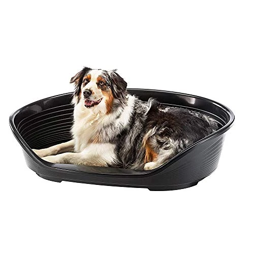 Zeitlich begrenztes Angebot: Ferplast Hundebett Kunststoff-Hundebett groß Hundeliege waschbar Hundekorb atmungsaktiv rutschfest Siesta Deluxe, 84 x 55 x h 28,5 cm, Schwarz von 31.90 € auf 31.90 € (0.00% Rabatt)