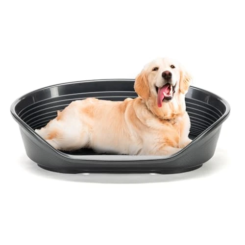 Offre limitée : Ferplast Panier Chien Panier Chat 100% en Plastique, Respirante et Antidérapante Siesta Deluxe, 111 x 80,5 x 33,5 cm, Noir de 57.00 EUR à 47.24 EUR (remise 17%)