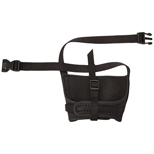 Ferplast Museruola per cani Boxer Dogue de bordeaux SAFE BOXER razze muso corto, Anti-morso, Nylon robusto, Parte anteriore aperta, Morbida imbottitura, Regolabile tramite velcro a strappo, Nero