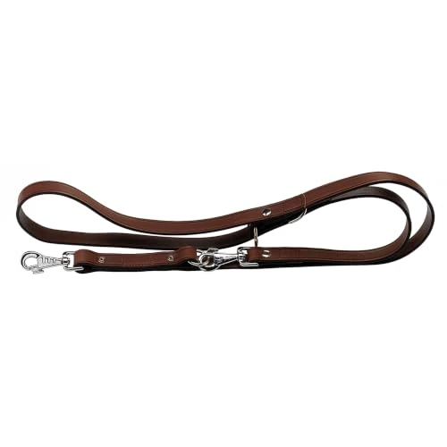 Offerta a tempo: Ferplast Guinzaglio per Cani Guinzaglio per l'addestramento di Cani VIP GA22/200, Robusto Cuoio di Toro, Lunghezza Regolabile, 22 mm x L. 120÷200 cm Marrone - 24% da 44.80 € a 34.27 €