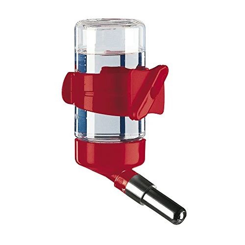 Ferplast Butelka do picia dla małych zwierząt, butelka na wodę dla chomika, butelka na myszy, butelka na wodę dla gryzoni, system zawieszania klatek, różne kolory, DRINKY 75 cm³.