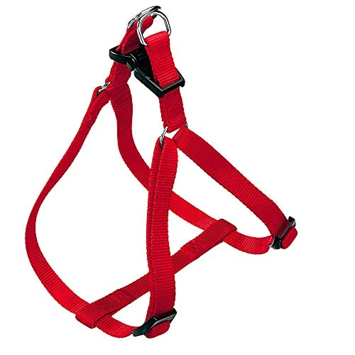 Ferplast Hundegeschirr Kleine Hunde Easy S, verstellbares Katzengeschirr, einfach zu tragen, 35–53 cm. Rot