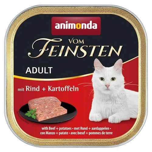 Offerta a tempo: animonda Vom Feinsten Adult cibo per gatti, alimento umido per gatti adulti, con manzo + patate, 32 x 100 g - 0.00% da 38.19 € a 38.19 €