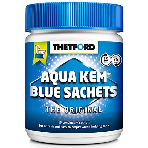 Offre limitee: Thetford - 200413 - Aqua Kem Blue Sachets - Sachets solubles pour WC chimiques de 26.95 EUR a 21.85 EUR (economie 19%)