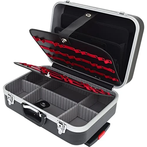 Offre limitée : KS TOOLS 850.0530 - Valise de technicien en ABS sur roulettes - 6kg - Système de trolley - 2 panneaux amovibles - Range-documents inclus - Charge maximale: 30 kg Noir de 158.86 EUR à 158.86 EUR (remise 0%)