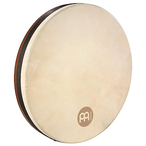 Meinl Percussion Bendir Drum Instrument - Medium-Large Hand Drum with Strings and Goat Skin - 16 Inches - Tunable - Siam Oak, Brown (FD16BE)