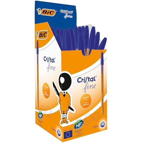 Limited offer: BIC Cristal Fine fine ballpoint pen, Blue, 50 per Pack from 28.38 EUR to 26.39 EUR (save 7%)