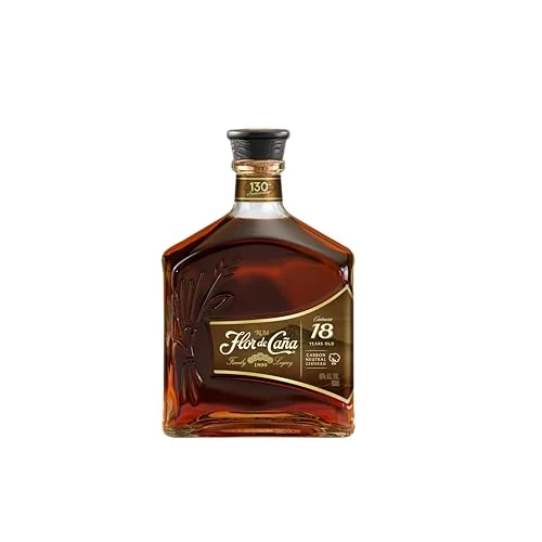 Offerta a tempo: Flor de Caña 18 - Rum Scuro, Senza Zuccheri Aggiunti, Bottiglia da 700 ml - 13% da 52.90 € a 46.28 €