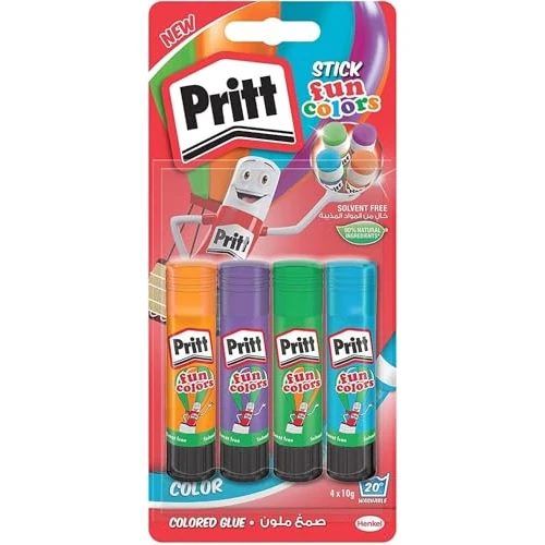Limited-time offer: Pritt Rainbow Coloured Glue Sticks, Safe & Child-Friendly Craft Glue for Arts & Crafts Activities, Strong-Hold Kid's Glue Stick Set for School Supplies, 4x10 g Pritt Stick Blue, Green, Purple & Orange from $12.38 to $12.38 (save 0.00%)